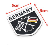 3D Aluminium German Flag Sticker (7 models)