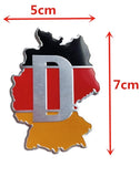 3D Aluminium German Flag Sticker (7 models)