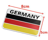 3D Aluminium German Flag Sticker (7 models)