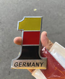 3D Aluminium German Flag Sticker (7 models)