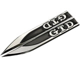 VW GTD Fender Side badge emblem (2 colors)