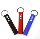 VW GTI Soft Rubber Red Strips Shape Keychain (3 colors)