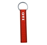 VW GTI Soft Rubber Red Strips Shape Keychain (3 colors)