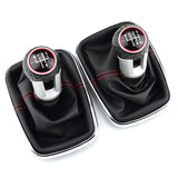 VW Volkswagen 5 and 6 speed leather Gear Shift Knob for Mk4 Golf,GTI,R32,Jetta,Bora red stitching