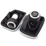 VW Volkswagen 5 and 6 speed leather Gear Shift Knob for Mk4 Golf,GTI,R32,Jetta,Bora black stitching