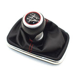 VW Volkswagen 5 speed leather Gear Shift Knob for Mk4 Golf,GTI,R32,Jetta,Bora red stitching