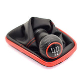 VW Volkswagen 5 speed leather Gear Shift Knob for Mk4 Golf GTI R32 Jetta Bora red stitching