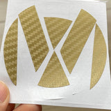 VW Rear Badge Shiny Genuine Carbon Fiber Sticker (8 colors)