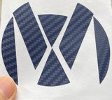 VW Rear Badge Shiny Genuine Carbon Fiber Sticker (8 colors)