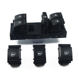 VW Window Switch Button FULL SET - Chrome and Black variant